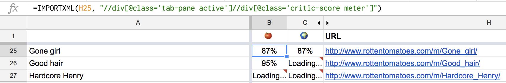 Rating import working and not
working